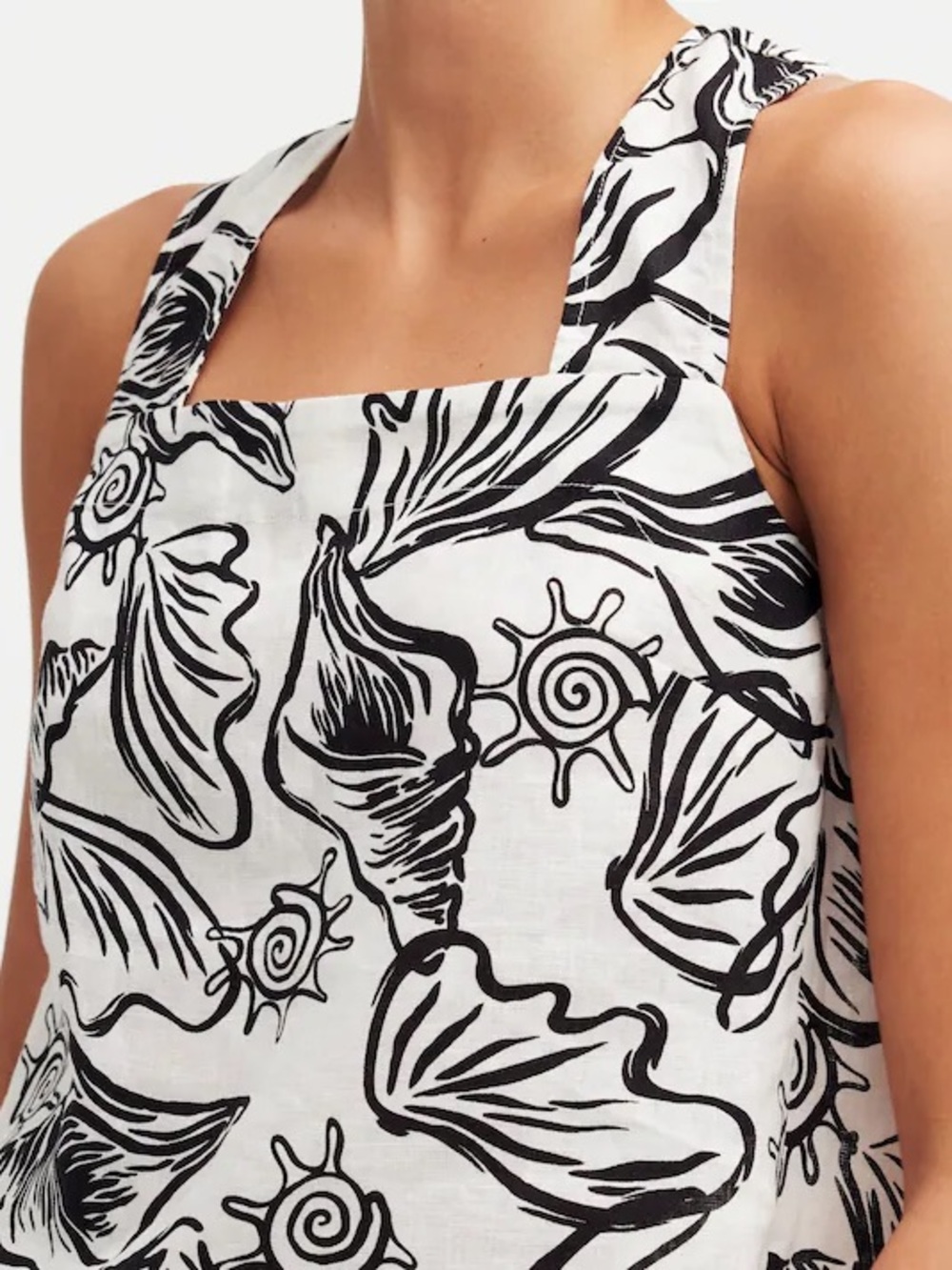 Madewell 100% Linen Cross-Back Sleeveless Top Size 2 - Picture 2 of 14